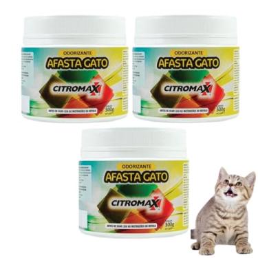 Imagem de Kit 3 Afasta Gato para Ambientes Odorizante Citromax - 300g - Educador Espanta Gato Repelente Natural