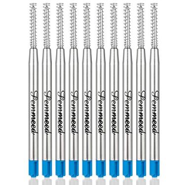 Imagem de Refil de caneta esferográfica com mola para caneta tática B5/B6/B8 Parker Twist Action ou Click Bold 1.0 mm (pacote com 10) ..., Blue Ink