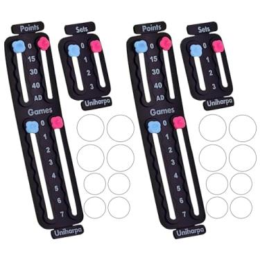 Imagem de Uniharpa Marcador de pontuação de tênis para raquete de raqueta, marcador de pontuação de pickleball de raquete de tênis, contador de placar pequeno para treinador de tênis, pontos de gravação de