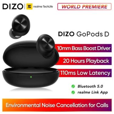 Imagem de Fone de ouvido bluetooth DIZO gopods D com cancelamento de ruído