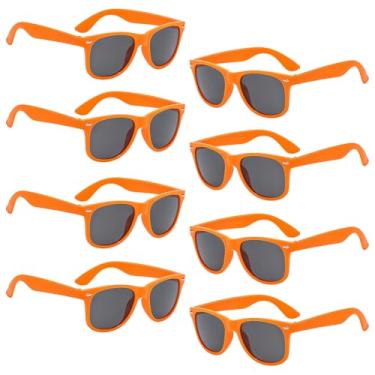 Imagem de Óculos de sol unissex Neon Colors Party Favor Supplies, pacote com 8 para crianças, 8 Pack Orange