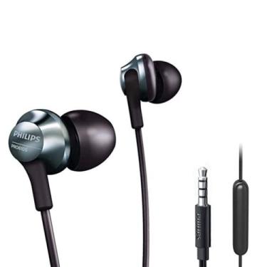 Imagem de Philips Fones de ouvido com fio profissional e fones de ouvido intra-auriculares com microfone, fones de ouvido intra-auriculares com microfone, graves potentes, leve, áudio de alta resolução, conector de 3,5 mm para conforto de telefones e laptops