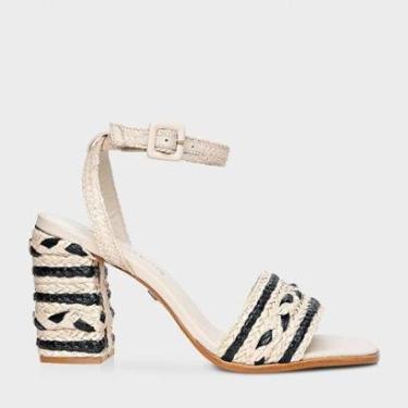 Imagem de Sandália Carrano Rafia Mixture  Lait   Feminino-Feminino