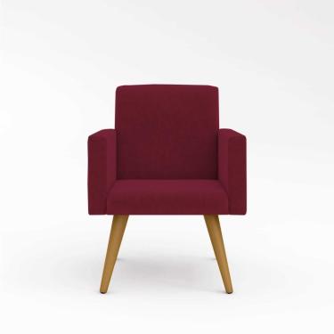 Imagem de Kit 02 Cadeiras Poltronas Decorativas Sala - Cor Marsala - Balaqui Decor Cor:marsala Marsala