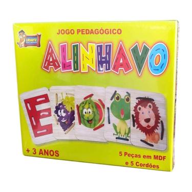 Imagem de Jogo Pedagógico Alinhavo - 5 Peças E 5 Cordões