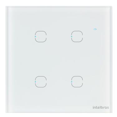Imagem de Interruptor Smart Touch Wi-fi Izy Com 4 Teclas Branco - Intelbras - Ews 1004