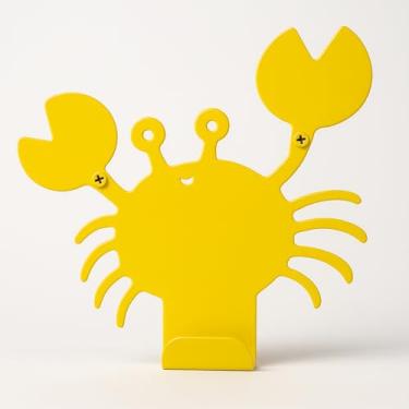 Imagem de ARTiLETTO Gancho de parede de caranguejo fofo – Gancho de metal resistente para pendurar casacos, mochilas, toalhas e muito mais – Ganchos de parede infantis divertidos para quarto, sala de jogos,