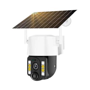 Imagem de Câmera IP Solar Externa De 5MP HD Com Cartão Sim 4G À Prova D'água Mon