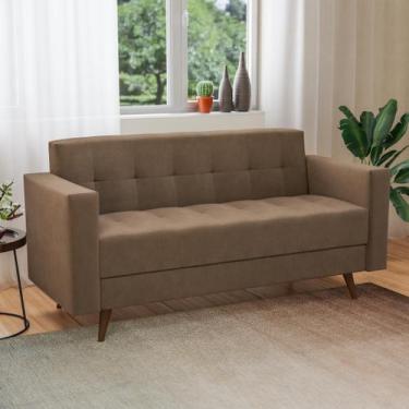 Imagem de Sofá Vitrola 3 Lugares Suede - Montreal