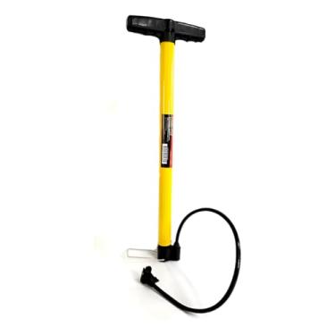 Imagem de Bomba de Ar Vertical Manual Indicada Para Inflar E Encher Piscina, Boia, Pneu Bicicleta, Moto, Colchão, Carro, Patinete E Carrinho De Mão - Alta Pressão, Válvula Universal, Portátil, Cores Sortidas.