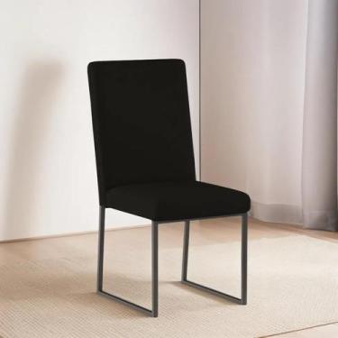 Imagem de Cadeira Estofadas Para Mesa De Jantar Base Industrial - BALAQUI DECOR,
