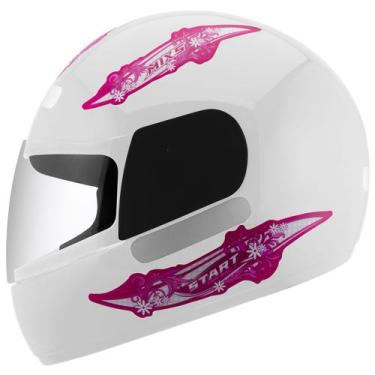 Imagem de Capacete Fechado Moto Mixs Start For Girls Feminino Segurança Conforto