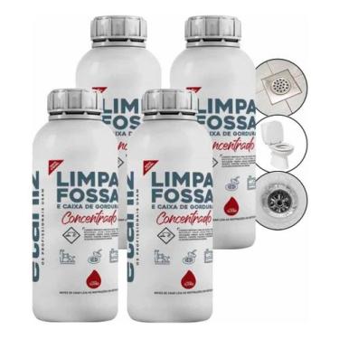 Imagem de Kit 4 Limpa Fossa e Caixa De Gordura de Esgoto 1L - Etaniz - Chesiquim