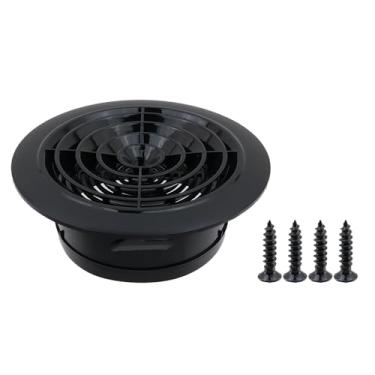 Imagem de Antrader Ventilação de ar, saídas de ventilação redondas ajustáveis, capa de grade de exaustão ABS, capa de saída de ar de ventilação de dutos para ventilação de banheiro e cozinha (15 cm)