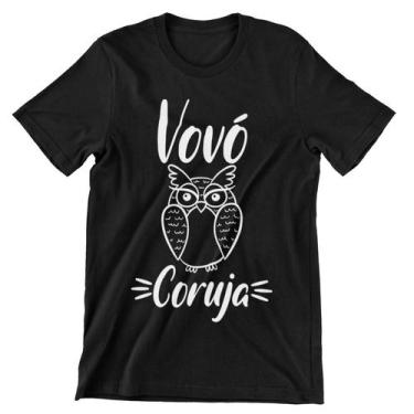 Imagem de Camiseta Colorida Feminina Vovó Coruja Frases Vó Preta - Del France, M
