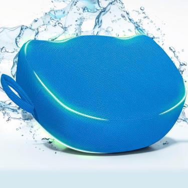 Imagem de VOXOR Assento elevatório para banheira de hidromassagem para adultos, almofada de spa de suporte de 12 cm de espessura para banheira inflável, travesseiro de chuveiro com fundo antiderrapante uso de