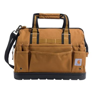 Imagem de Carhartt Bolsa de ferramentas no local, durável, resistente à água, bolsa de armazenamento de ferramentas, pesada com base moldada, 40 cm, marrom Carhartt