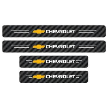 Imagem de Adesivos De Fibra De Carbono Para Soleira De Porta De Carro 4 Peças Pa