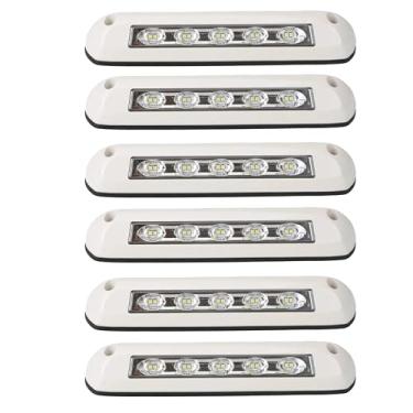 Imagem de 06 luminária externa branco led 12/24v motorhome trailer