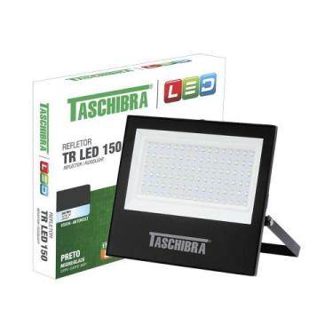 Imagem de Refletor Taschibra Led Tr Slim 150W Luz Branco Fria 6500K Preto Bivolt
