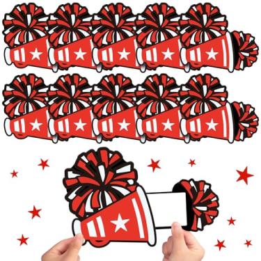 Imagem de AmazingSpark 20 peças porta-cartões de presente Cheer Pom Pom Cheer Greeting Megafone dinheiro e cartões de presente para colegas de equipe de líderes de torcida mulheres líderes de torcida estudantes