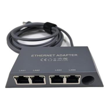 Imagem de Adaptador Ethernet Starlink Gen 3 V4 Mini 4 Portas RJ45 Switch Gigabit 1000 Mbps Conexão Rápida Rede Mesh PC Notebook Smart TV Alta Velocidade Plug Play Athenix