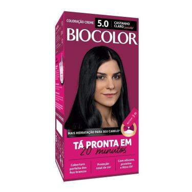 Imagem de Tinta de Cabelo Biocolor Creme Mini Kit 5.0  Castanho Claro Luxuoso