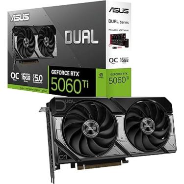 Imagem de Placa de Vídeo ASUS DUAL RTX 5060 TI O16G NVIDIA GeForce, 16GB GDDR7