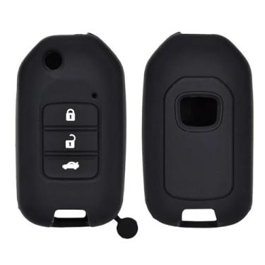 Imagem de SCurti Capa de chave de carro para Ho/nda HR-V 2015-2018 3 botões capa de chave de carro capa protetora de chave de carro acessórios de carro