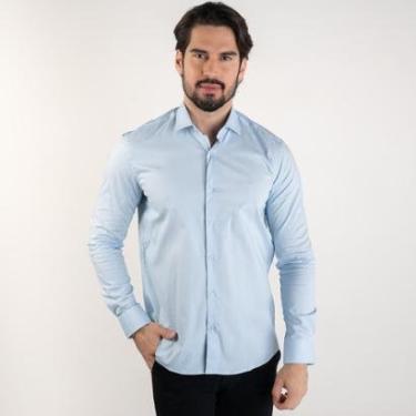 Imagem de Camisa Aramis Slim Tricoline Azul Claro-Masculino