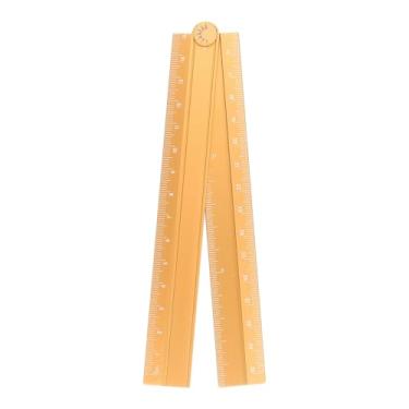 Imagem de Generic Régua reta dobrável transferidor métrico de liga de alumínio de 30 cm, régua angular dobrável, ferramenta de medição geométrica com linha angular para escritórios de arquitetos, artistas