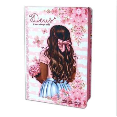 Imagem de Biblia Sagrada Com Harpa - Palavra de Jesus em Vermelho - Capa Dura Mé