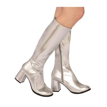 Imagem de Rubie's Women's Costume GoGo Boots, Silver, 9