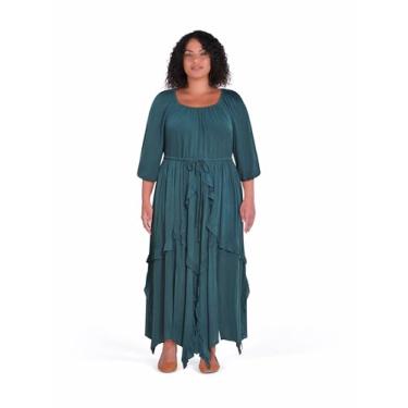 Imagem de City Chic Vestido feminino plus size - Zayne, Azul-petróleo, 26 Plus