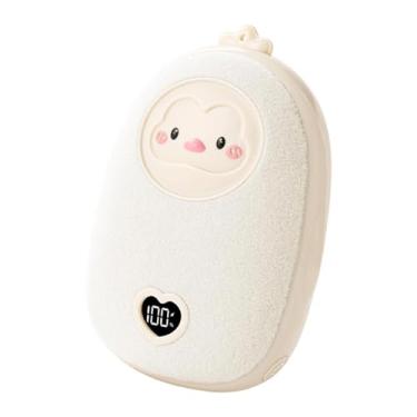 Imagem de YIJU Aquecedor de mãos elétrico com 3 configurações de temperatura ajustáveis, portátil, de bolso e recarregável, ideal para viagens, pesca e para homens, Bege