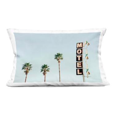 Imagem de Stupell Industries Almofada decorativa estampada com sinal de motel feminino de mergulho, design por Sisi e SEB