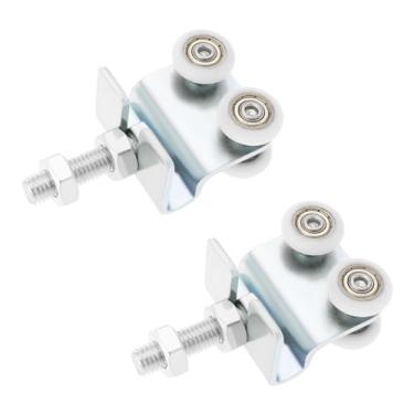Imagem de YINETTECH Kit de transporte de rolo deslizante de nylon de aço inoxidável com parafusos e porcas para portas de celeiro, portas deslizantes, espaços de cozinha