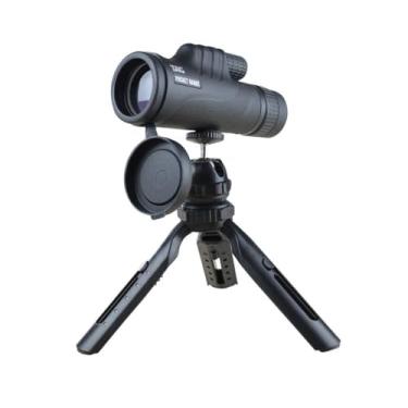 Imagem de Luneta Telescópica, 10x-30x Ampliação, 42mm Lente Objetiva, Preta, com Tripé e Adaptador para Celular, 17x7.5x5.4cm