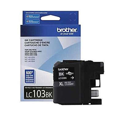 Imagem de Cartucho De Tinta Brother Lc-103bk Lc103 Preto | Mfc-j4310dw Mfc-j4510dw Mfc-j4710dw | Original 6ml