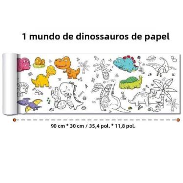 Imagem de Rolo De Desenho DIY Para Crianças, Papel Colorido Adesivo De 3M, Brinq