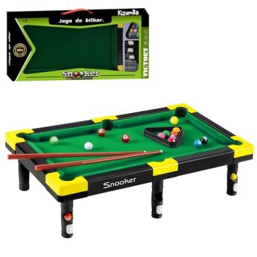 Imagem de Brinquedo Jogo Mini Mesa Sinuca Bilhar Snoocker Infantil Mesinha Portátil Criança Infantil Completo 68cm Kizumba