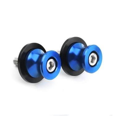 Imagem de Compatível com Trident 660 Tiger 900 800 1200 Street Triple R 765RS Moto Swingarm Spools Slider Stand Screw Accessories (azul)
