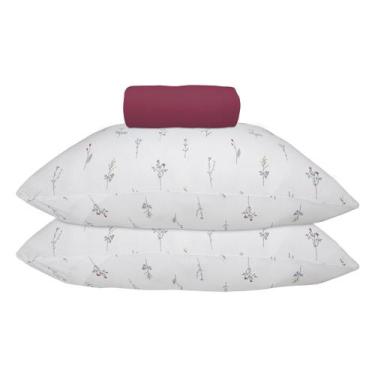 Imagem de Jogo de Lençol KazzaVip Queen Malha 100% Algodão Lençol com Elástico M