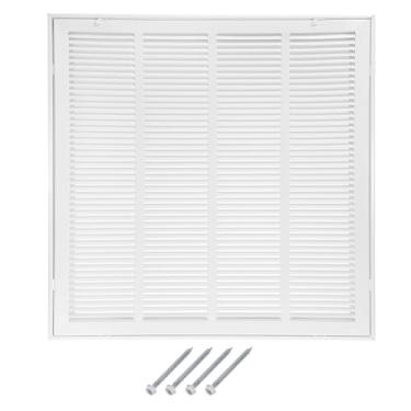 Imagem de PATIKIL 61 cm x 61 cm Tampa de ventilação de abertura de duto, grade de suprimento de ar registro de retorno grade de filtro de ar face removível/porta para piso de parede de teto doméstico, branco