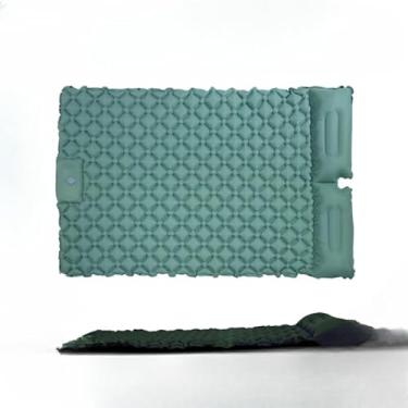 Imagem de Colchão Inflável Automático De Casal Sleeping Pad Ar Externo Portátil De Acampamento 190 * 120 * 5 Cm Com Travesseiro (190 * 120 * 5cm)