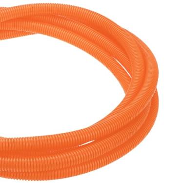 Imagem de DMiotech Tubo dividido de tear de arame de 15,2 m, protetores de cabo de conduíte flexível para animais de estimação para escritório, casa, jardim, laranja