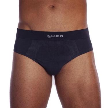 Imagem de Cueca Masculina Slip Micromodal Lupo sem Costura, GG, Grafite