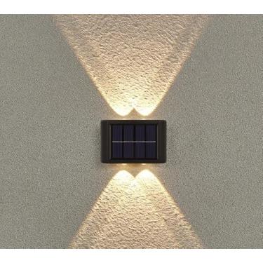 Imagem de LâMpadas Solares De Parede Para Exterior - Ideais Para IluminaçãO De Cercas, Jardins, PáTios E Caminhos(Cor)