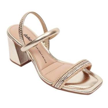 Imagem de Sandália Feminina Casual Dakota Y8911 Salto Bloco Metalizada-Feminino