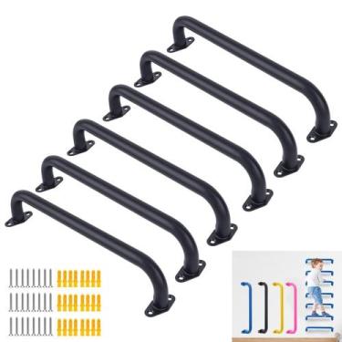 Imagem de Conjunto de 6 Corrimãos de Metal BiJun 17" para Barras de Macaco Inter